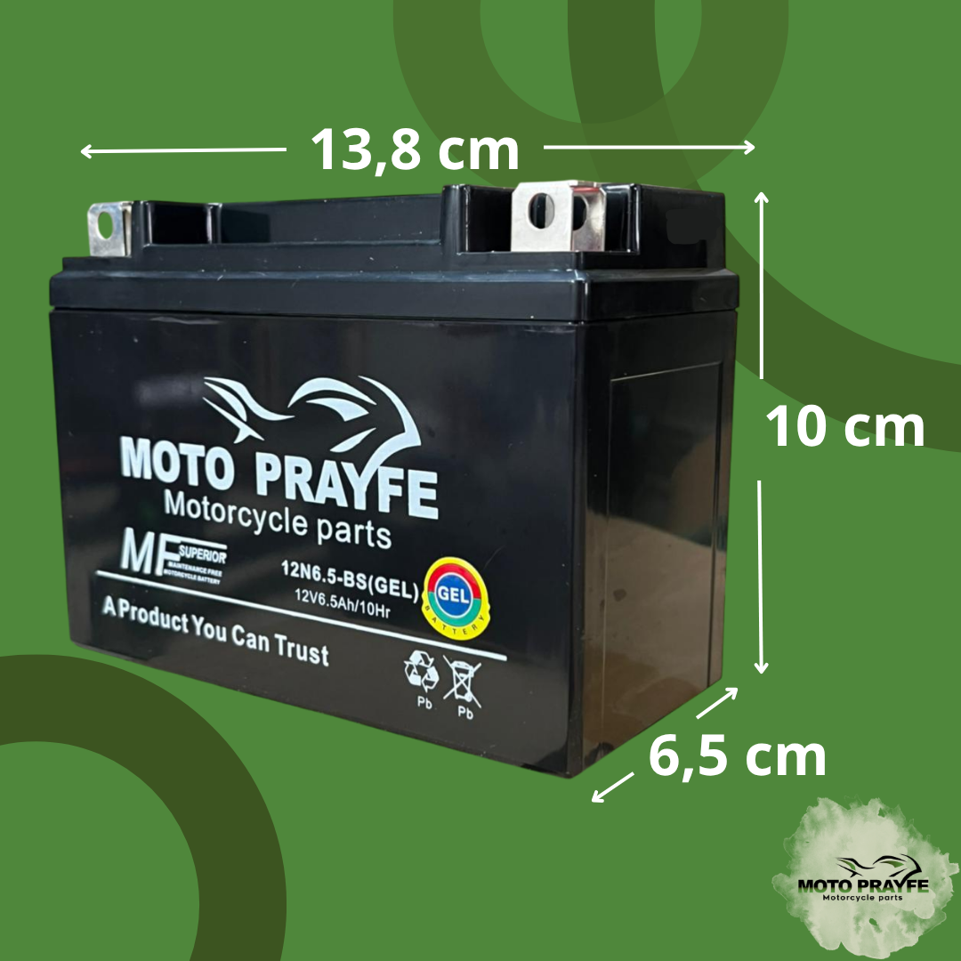 Batería Gel 12N6.5 — NKD 125-MRX 125-150- AKTSL-AKT TT 125-150-AKT SPORT
