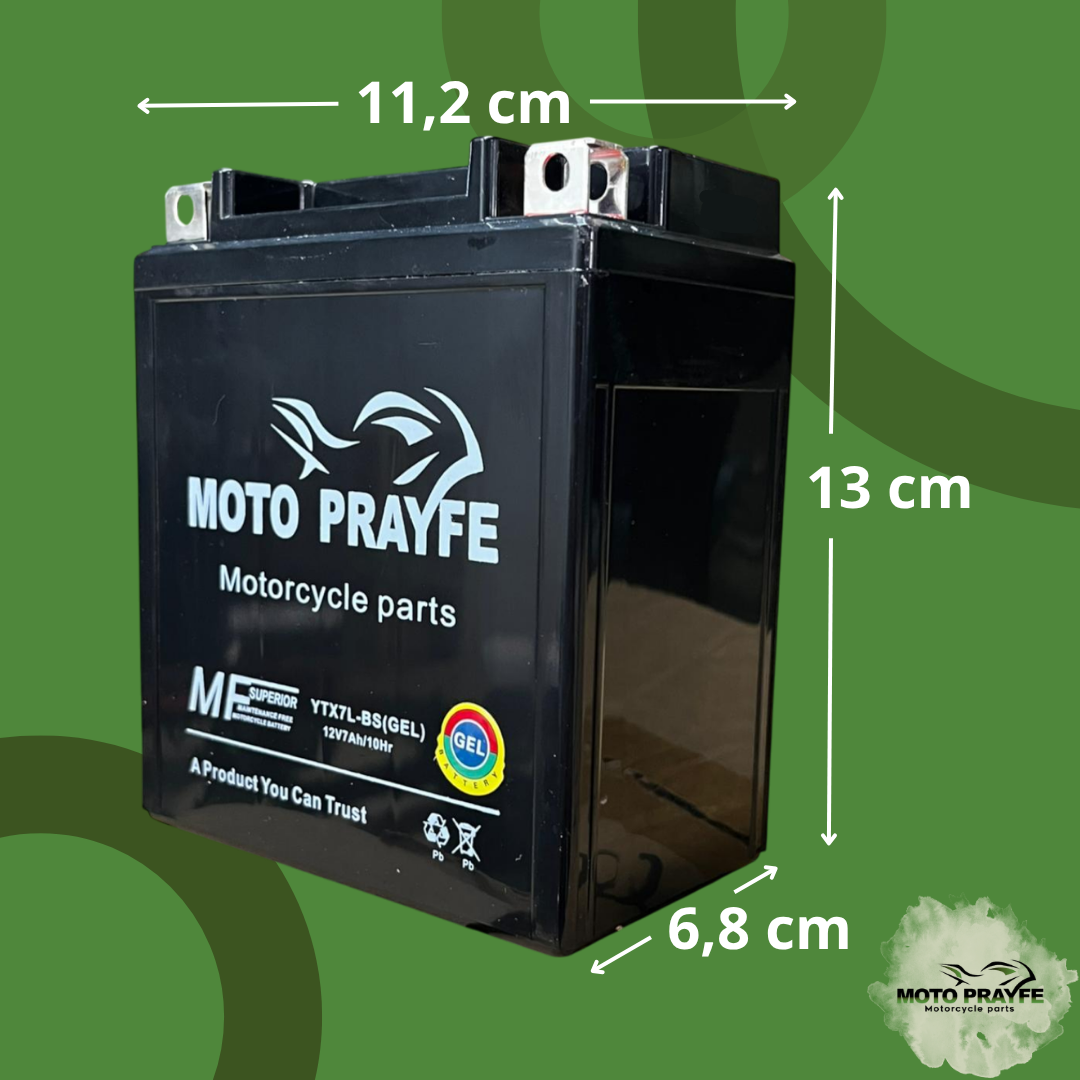 Batería Gel YTX7L —XR 190-TTR 125-150-XPULSE 200- XTZ 150-250-GIXXER 250