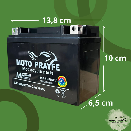 Batería Gel 12N6.5 — NKD 125-MRX 125-150- AKTSL-AKT TT 125-150-AKT SPORT