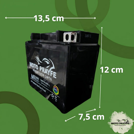 Batería de gel 12N7-4A para moto AKT CR4 125, AKT EVO 125-150 y Keeway RKV 200 – Moto Prayfe