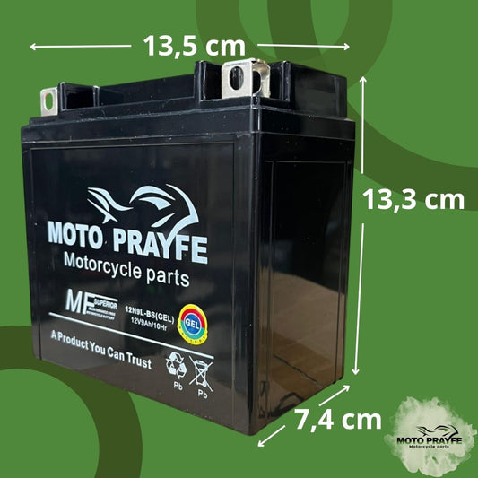 Batería Gel 12N9 — APACHE 160-180-200-ADVANGER 200-MOTOCARGUERO